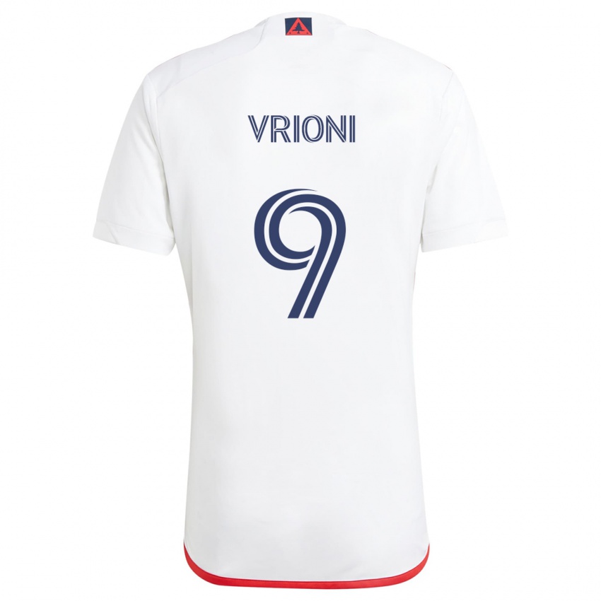 Criança Camisola Giacomo Vrioni #9 Branco Vermelho Alternativa 2024/25 Camisa Brasil