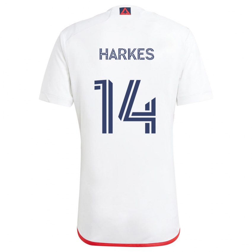 Criança Camisola Ian Harkes #14 Branco Vermelho Alternativa 2024/25 Camisa Brasil