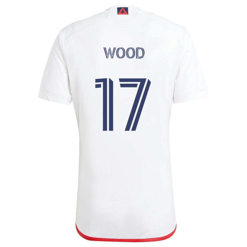 Criança Camisola Bobby Wood #17 Branco Vermelho Alternativa 2024/25 Camisa Brasil