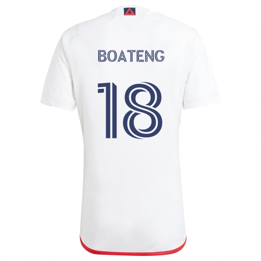 Criança Camisola Emmanuel Boateng #18 Branco Vermelho Alternativa 2024/25 Camisa Brasil