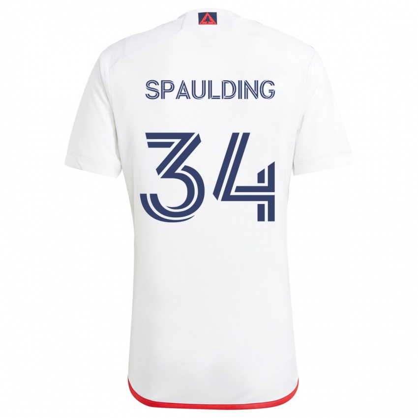 Criança Camisola Ryan Spaulding #34 Branco Vermelho Alternativa 2024/25 Camisa Brasil