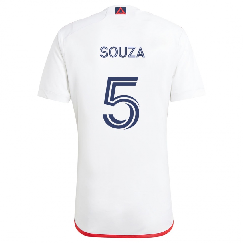 Criança Camisola Victor Souza #5 Branco Vermelho Alternativa 2024/25 Camisa Brasil