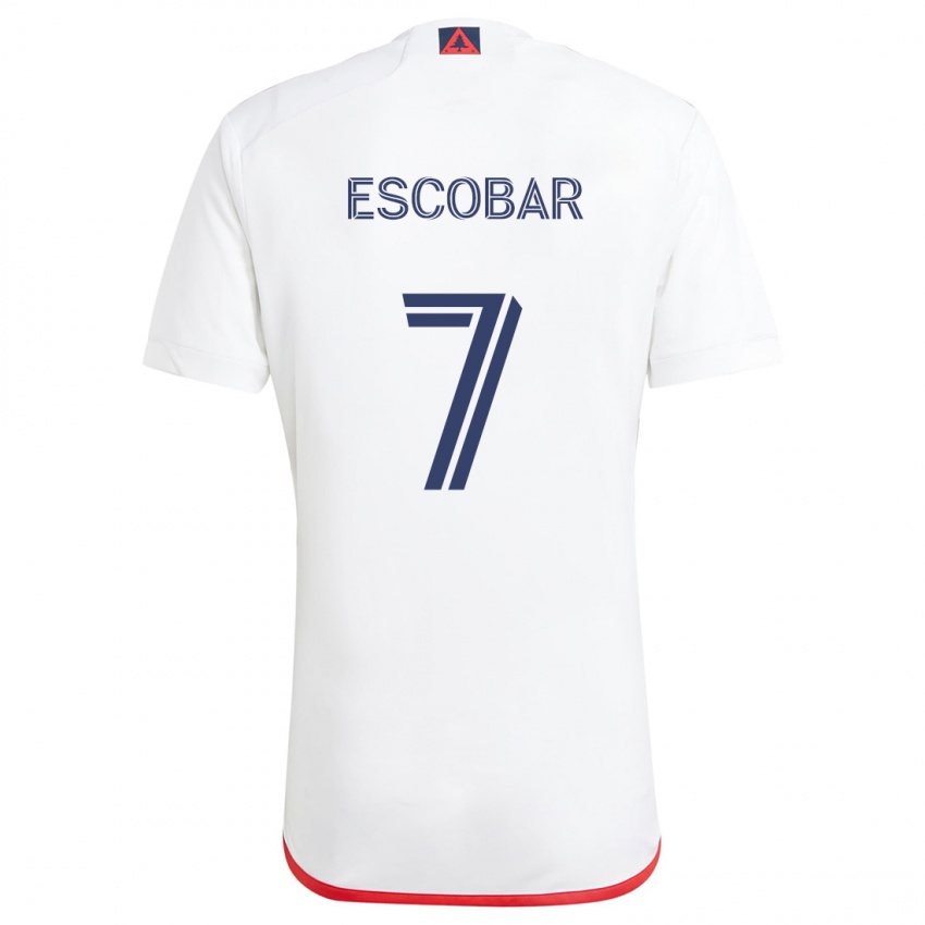 Criança Camisola Olger Escobar #7 Branco Vermelho Alternativa 2024/25 Camisa Brasil