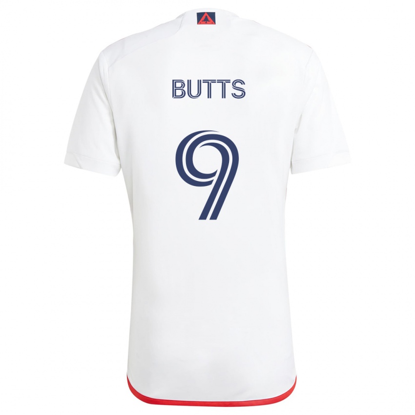 Criança Camisola Liam Butts #9 Branco Vermelho Alternativa 2024/25 Camisa Brasil