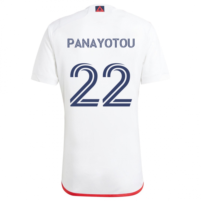 Criança Camisola Jack Panayotou #22 Branco Vermelho Alternativa 2024/25 Camisa Brasil