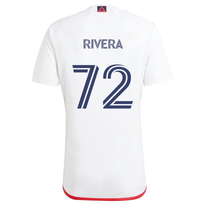 Criança Camisola Damián Rivera #72 Branco Vermelho Alternativa 2024/25 Camisa Brasil