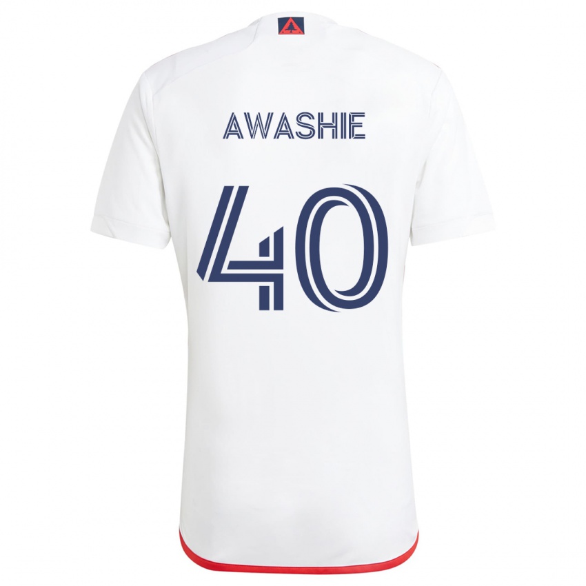 Criança Camisola Ben Awashie #40 Branco Vermelho Alternativa 2024/25 Camisa Brasil