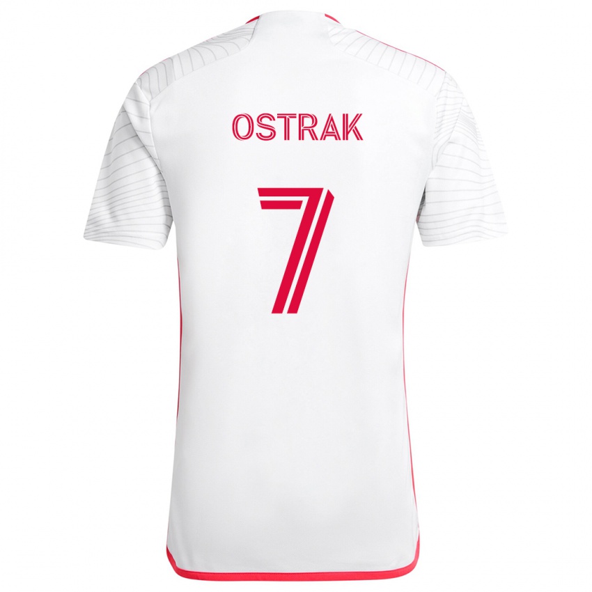 Criança Camisola Tomás Ostrák #7 Branco Vermelho Alternativa 2024/25 Camisa Brasil