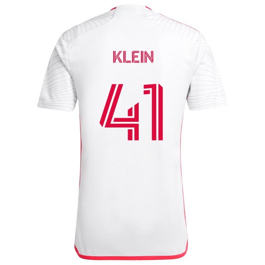 Criança Camisola Johnny Klein #41 Branco Vermelho Alternativa 2024/25 Camisa Brasil