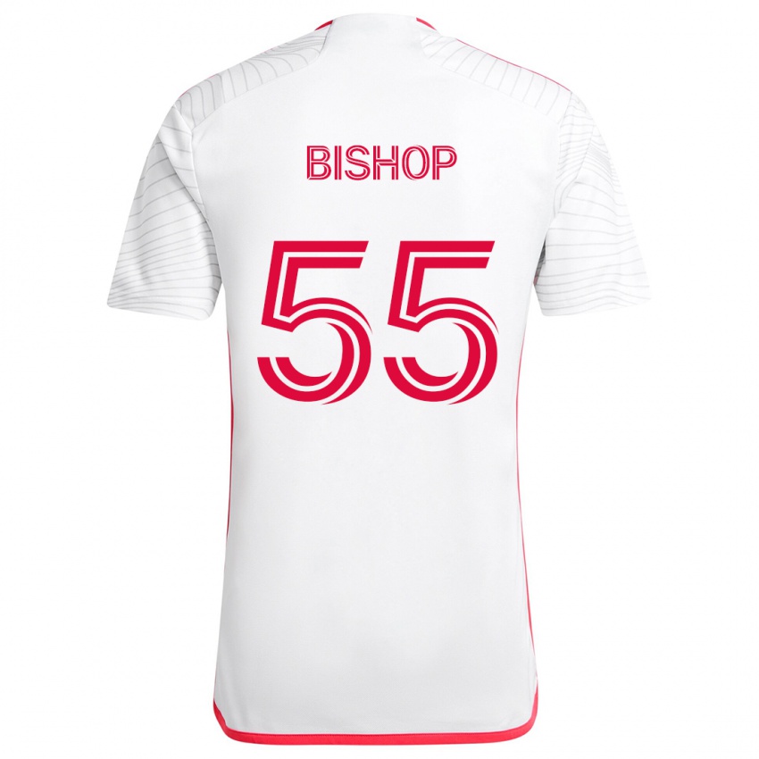 Criança Camisola Nick Bishop #55 Branco Vermelho Alternativa 2024/25 Camisa Brasil