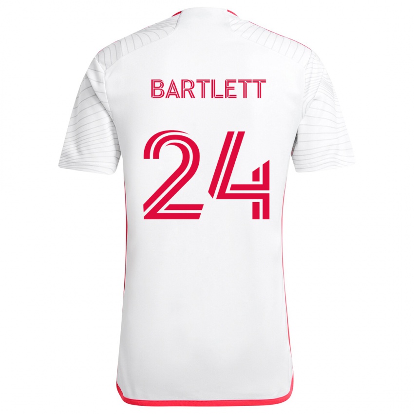 Criança Camisola Lucas Bartlett #24 Branco Vermelho Alternativa 2024/25 Camisa Brasil