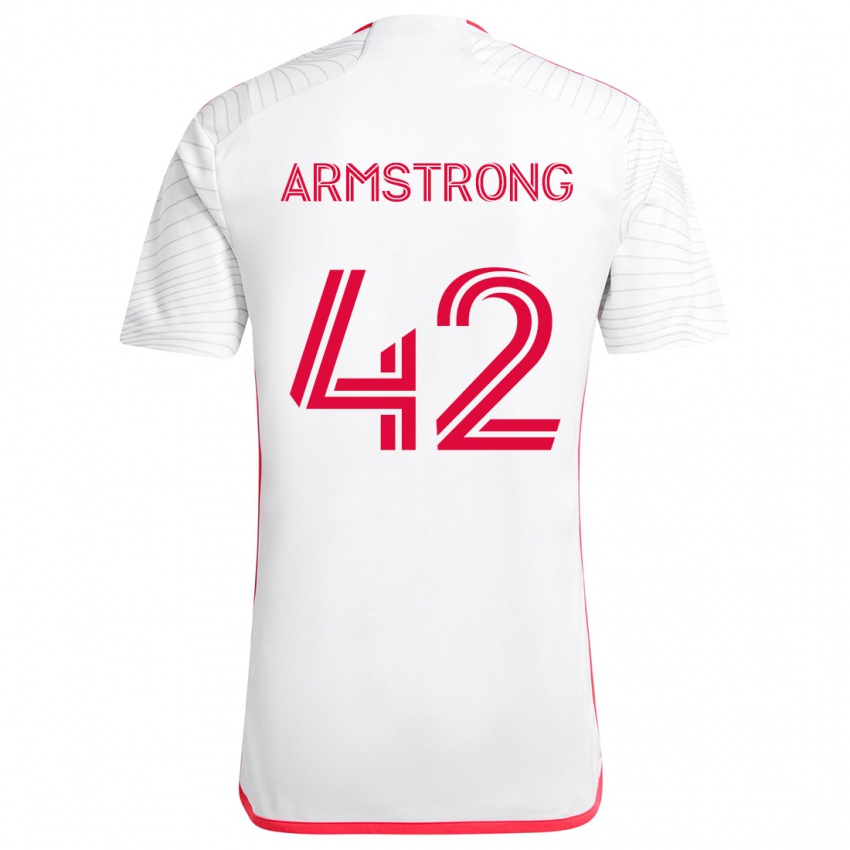 Criança Camisola Ezra Armstrong #42 Branco Vermelho Alternativa 2024/25 Camisa Brasil