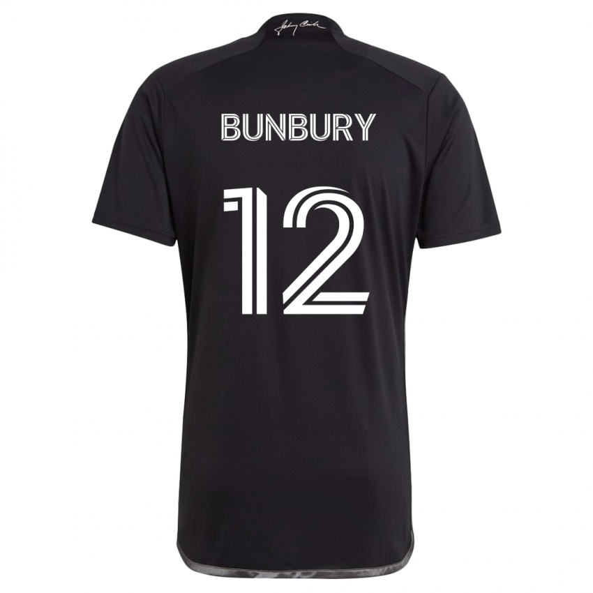 Criança Camisola Teal Bunbury #12 Preto Alternativa 2024/25 Camisa Brasil