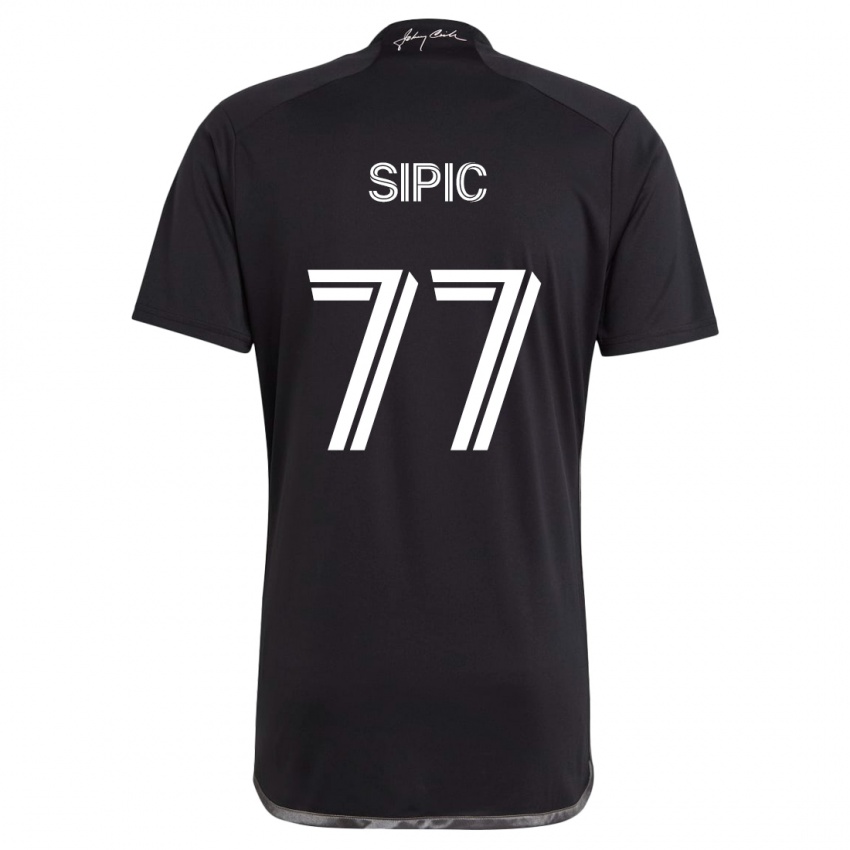 Criança Camisola Adem Sipić #77 Preto Alternativa 2024/25 Camisa Brasil