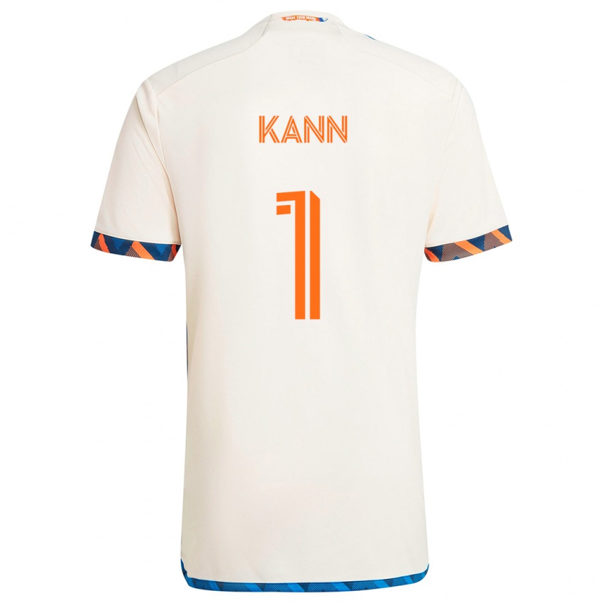 Criança Camisola Alec Kann #1 Laranja Branco Alternativa 2024/25 Camisa Brasil