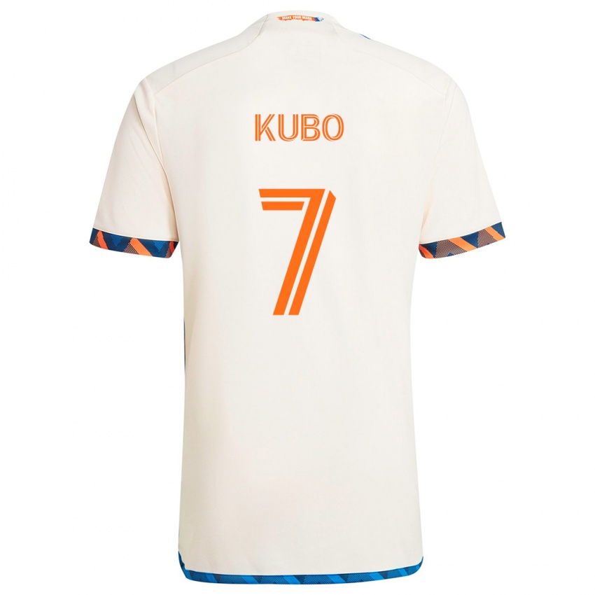 Criança Camisola Yuya Kubo #7 Laranja Branco Alternativa 2024/25 Camisa Brasil