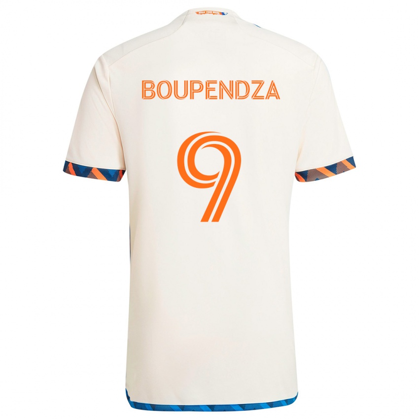 Criança Camisola Aaron Boupendza #9 Laranja Branco Alternativa 2024/25 Camisa Brasil