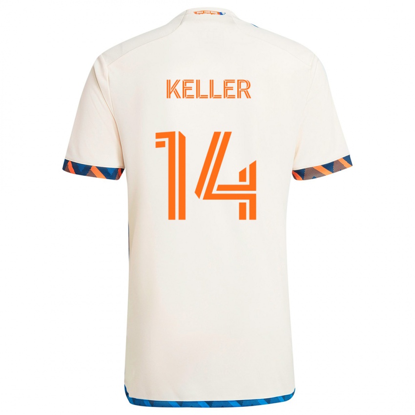 Criança Camisola Kipp Keller #14 Laranja Branco Alternativa 2024/25 Camisa Brasil