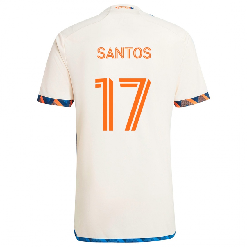 Criança Camisola Sergio Santos #17 Laranja Branco Alternativa 2024/25 Camisa Brasil