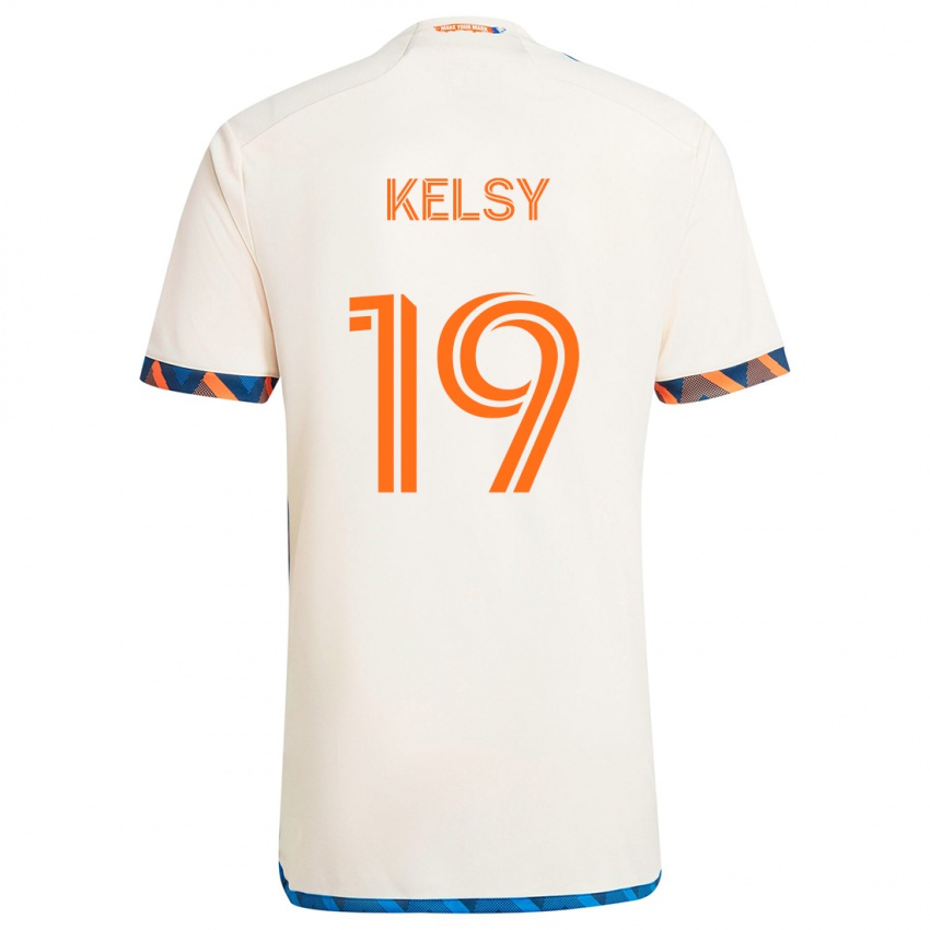 Criança Camisola Kevin Kelsy #19 Laranja Branco Alternativa 2024/25 Camisa Brasil