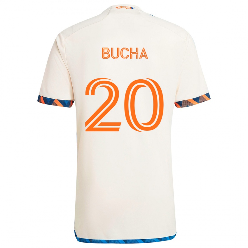 Criança Camisola Pavel Bucha #20 Laranja Branco Alternativa 2024/25 Camisa Brasil