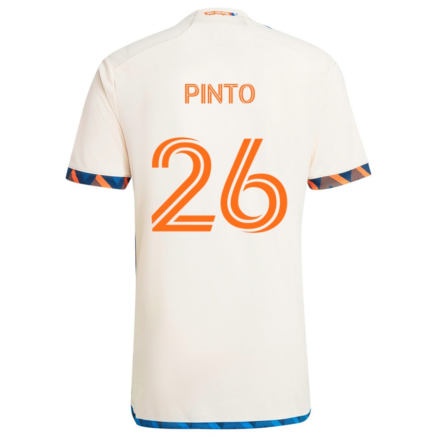 Criança Camisola Malik Pinto #26 Laranja Branco Alternativa 2024/25 Camisa Brasil