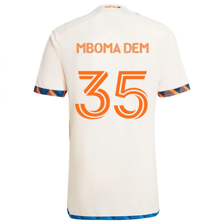 Criança Camisola Kenji Mboma Dem #35 Laranja Branco Alternativa 2024/25 Camisa Brasil