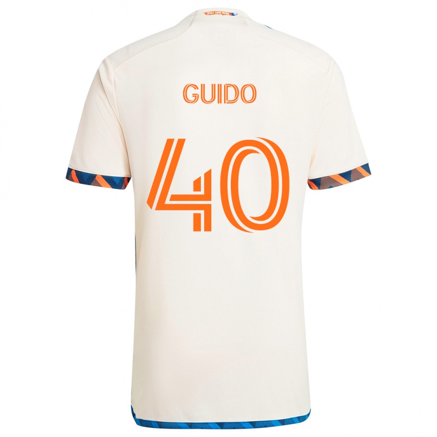 Criança Camisola Alejandro Guido #40 Laranja Branco Alternativa 2024/25 Camisa Brasil