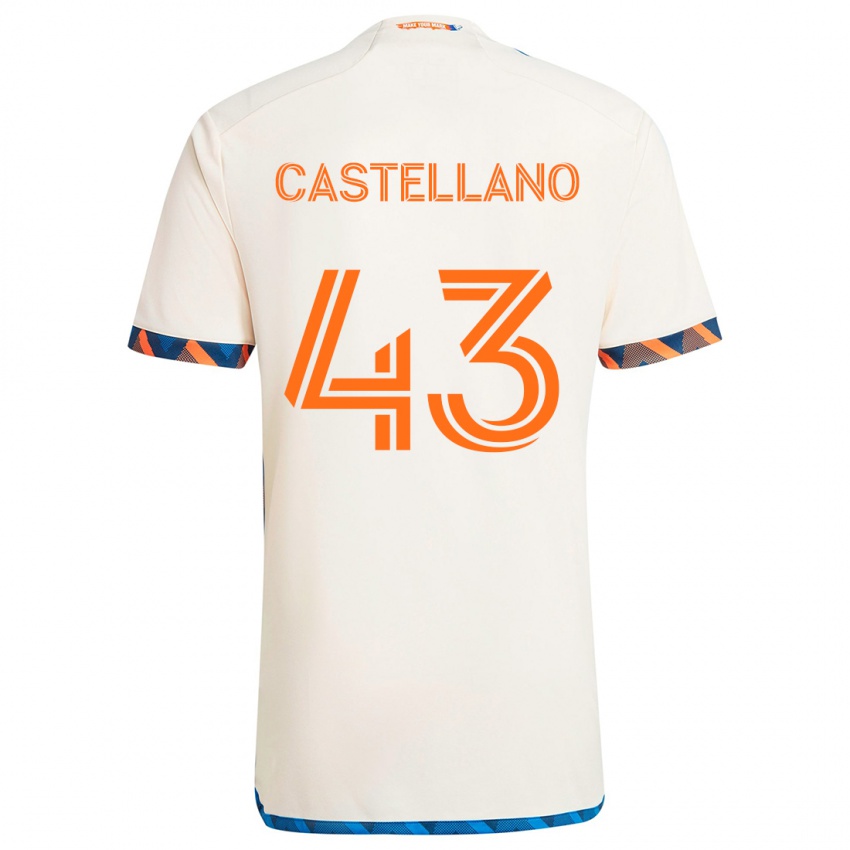 Criança Camisola Jesús Castellano #43 Laranja Branco Alternativa 2024/25 Camisa Brasil