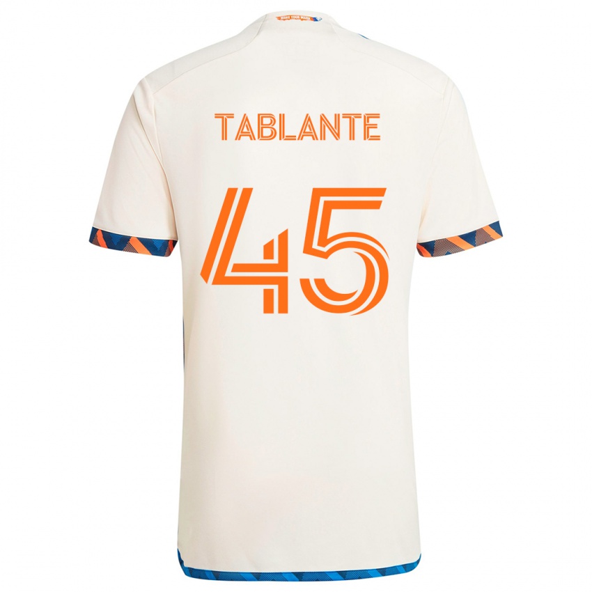 Criança Camisola Moises Tablante #45 Laranja Branco Alternativa 2024/25 Camisa Brasil