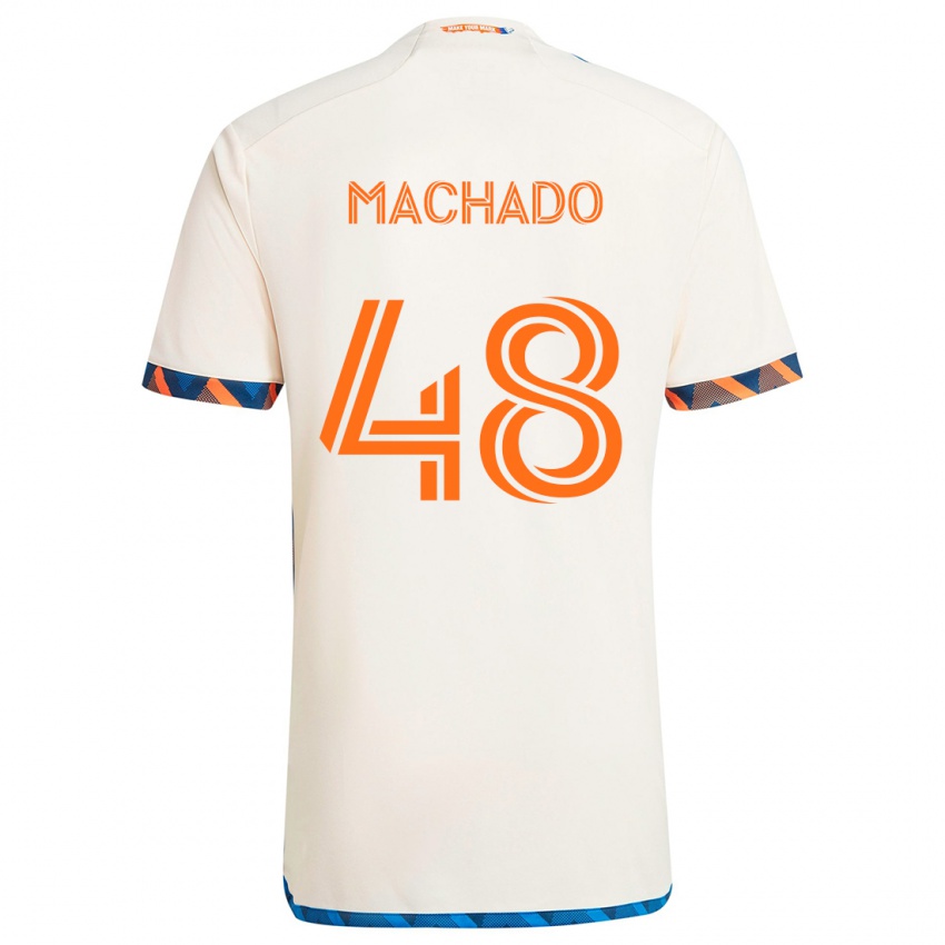 Criança Camisola Juan Machado #48 Laranja Branco Alternativa 2024/25 Camisa Brasil