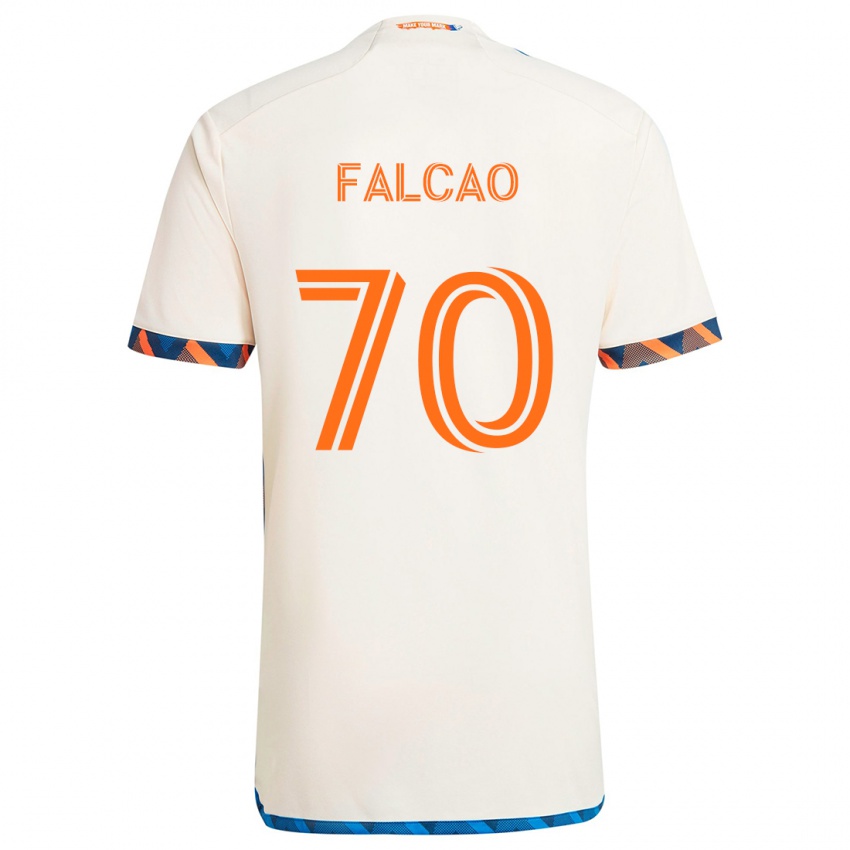 Criança Camisola Kiano Falcao #70 Laranja Branco Alternativa 2024/25 Camisa Brasil