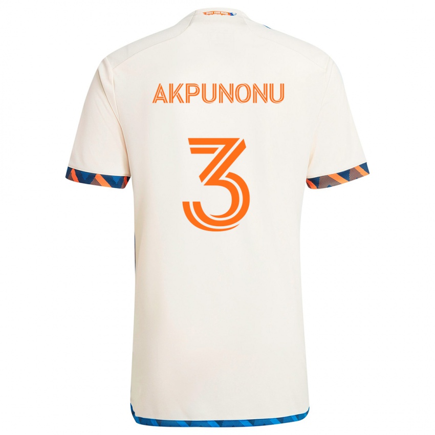 Criança Camisola Joey Akpunonu #3 Laranja Branco Alternativa 2024/25 Camisa Brasil