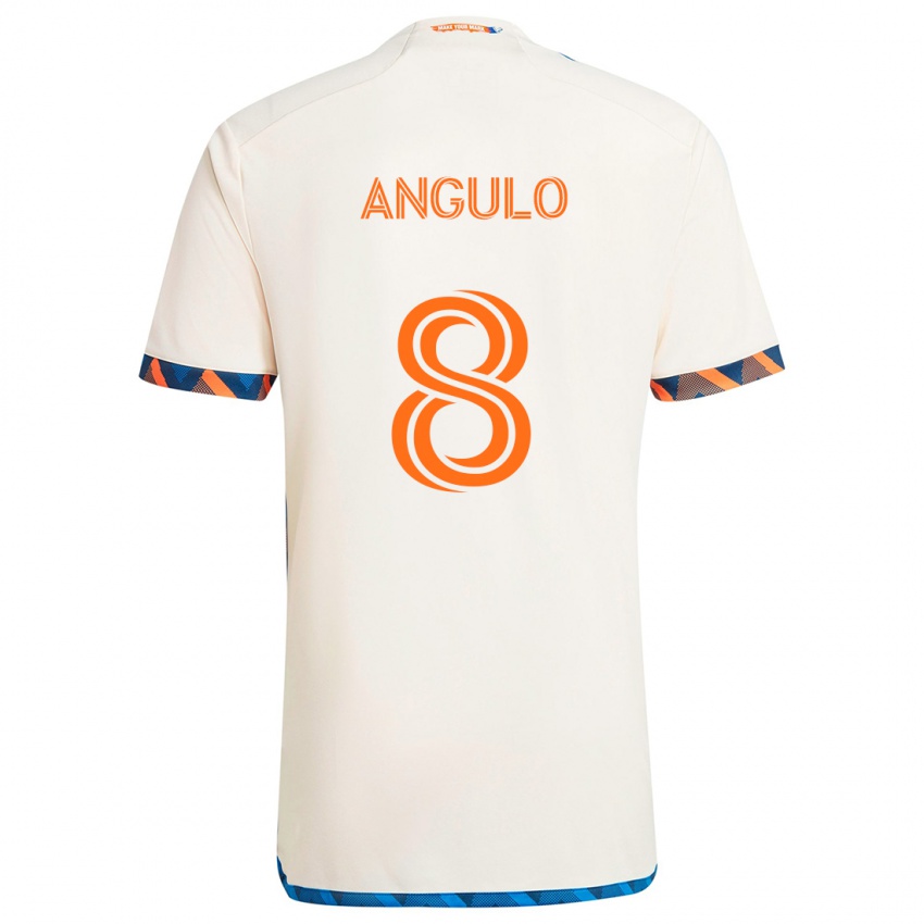 Criança Camisola Marco Angulo #8 Laranja Branco Alternativa 2024/25 Camisa Brasil