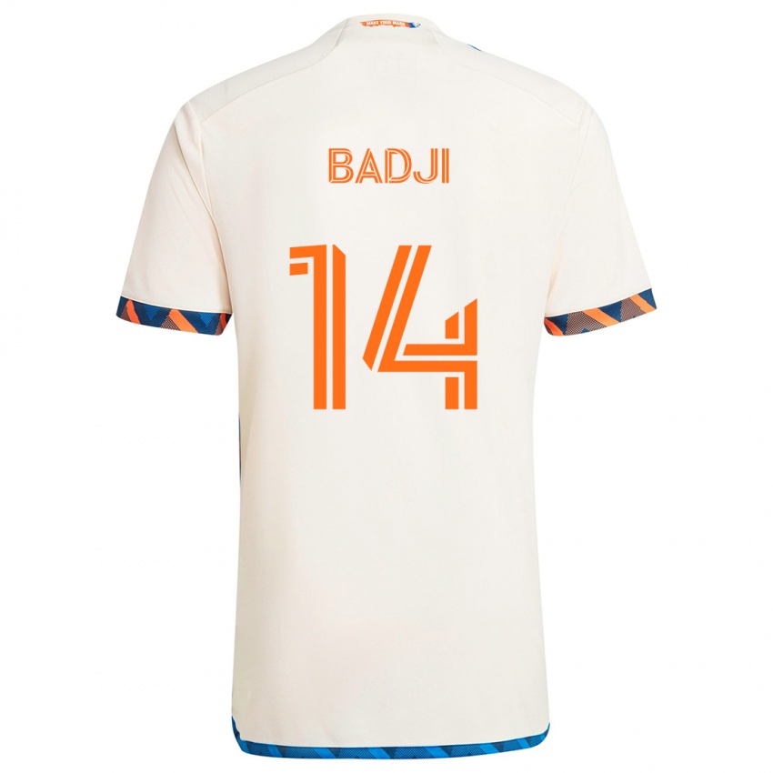 Criança Camisola Dominique Badji #14 Laranja Branco Alternativa 2024/25 Camisa Brasil