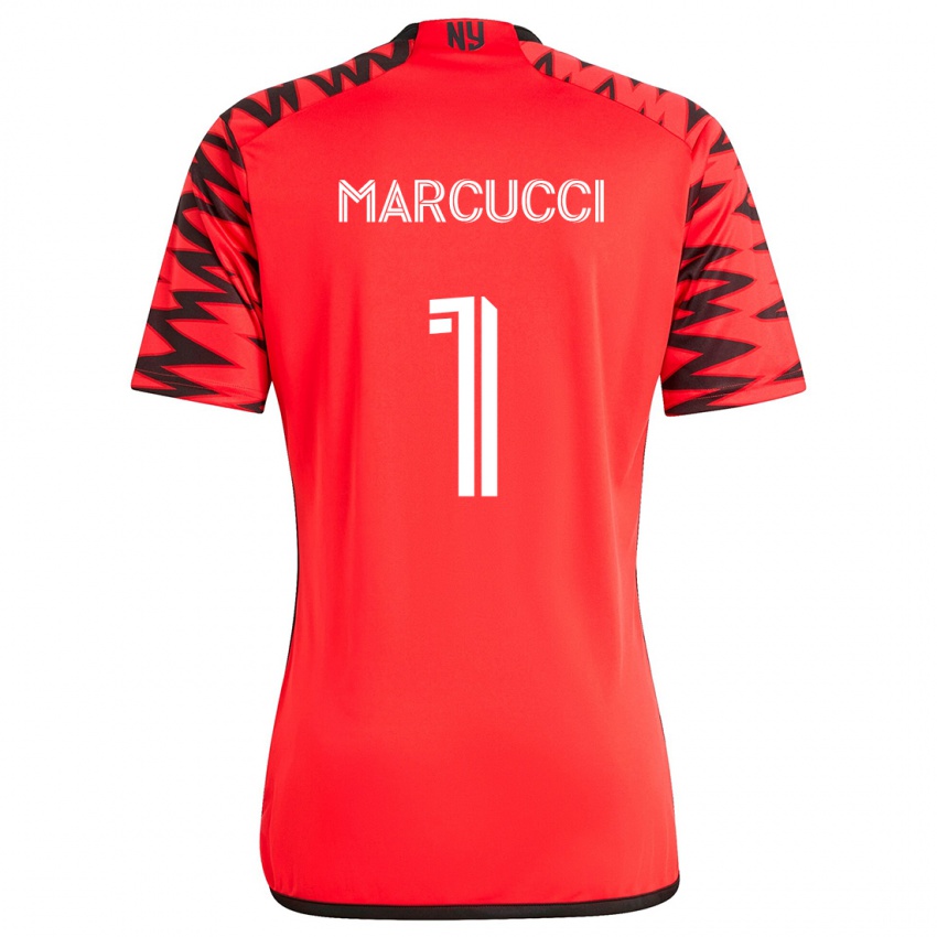 Criança Camisola Aj Marcucci #1 Vermelho Preto Branco Alternativa 2024/25 Camisa Brasil