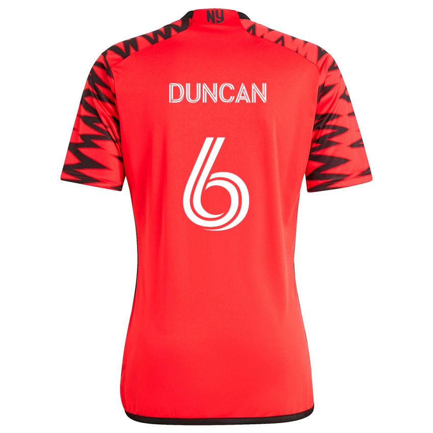 Criança Camisola Kyle Duncan #6 Vermelho Preto Branco Alternativa 2024/25 Camisa Brasil