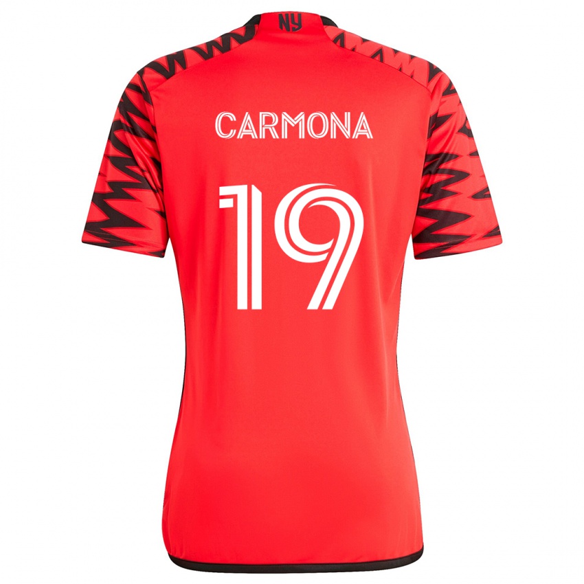 Criança Camisola Wikelman Carmona #19 Vermelho Preto Branco Alternativa 2024/25 Camisa Brasil