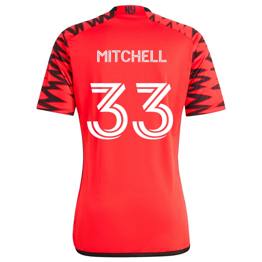 Criança Camisola Roald Mitchell #33 Vermelho Preto Branco Alternativa 2024/25 Camisa Brasil