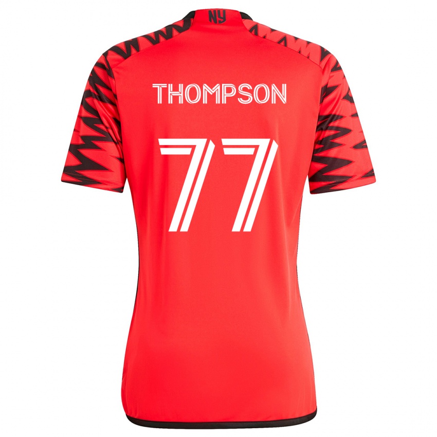 Criança Camisola Amos Shapiro-Thompson #77 Vermelho Preto Branco Alternativa 2024/25 Camisa Brasil