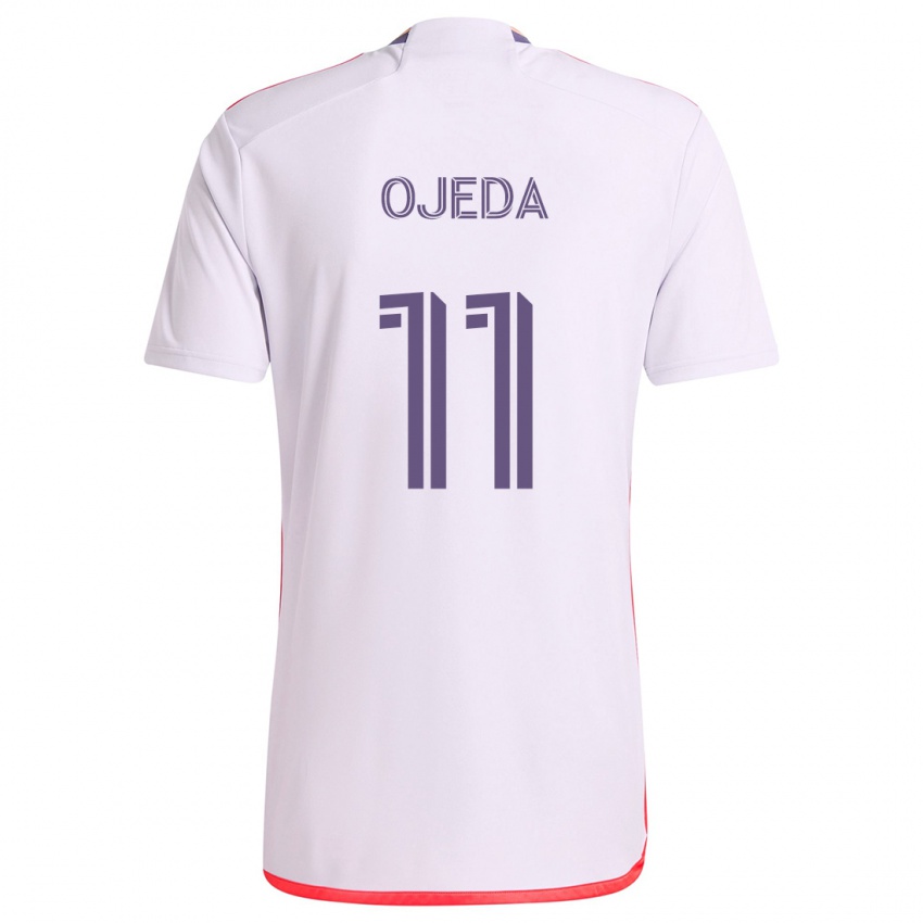 Criança Camisola Martín Ojeda #11 Branco Vermelho Roxo Alternativa 2024/25 Camisa Brasil