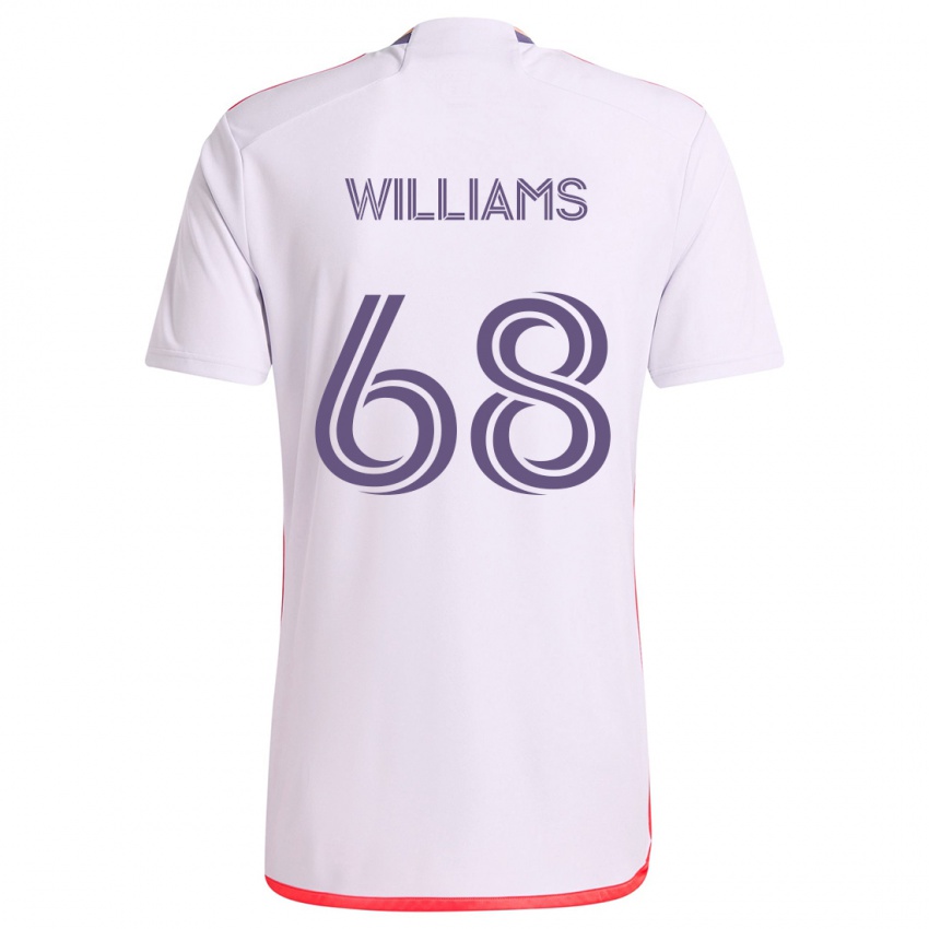 Criança Camisola Thomas Williams #68 Branco Vermelho Roxo Alternativa 2024/25 Camisa Brasil