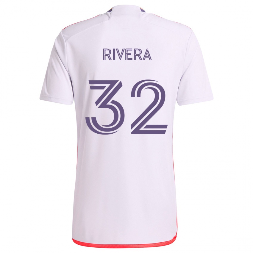 Criança Camisola Wilfredo Rivera #32 Branco Vermelho Roxo Alternativa 2024/25 Camisa Brasil