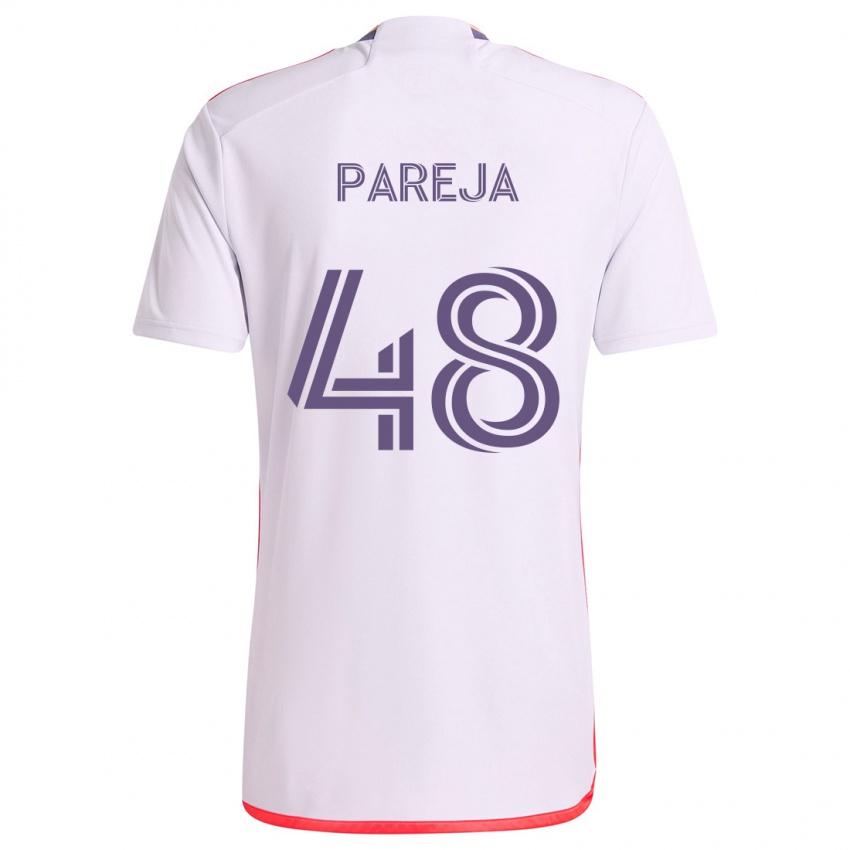 Criança Camisola Diego Pareja #48 Branco Vermelho Roxo Alternativa 2024/25 Camisa Brasil