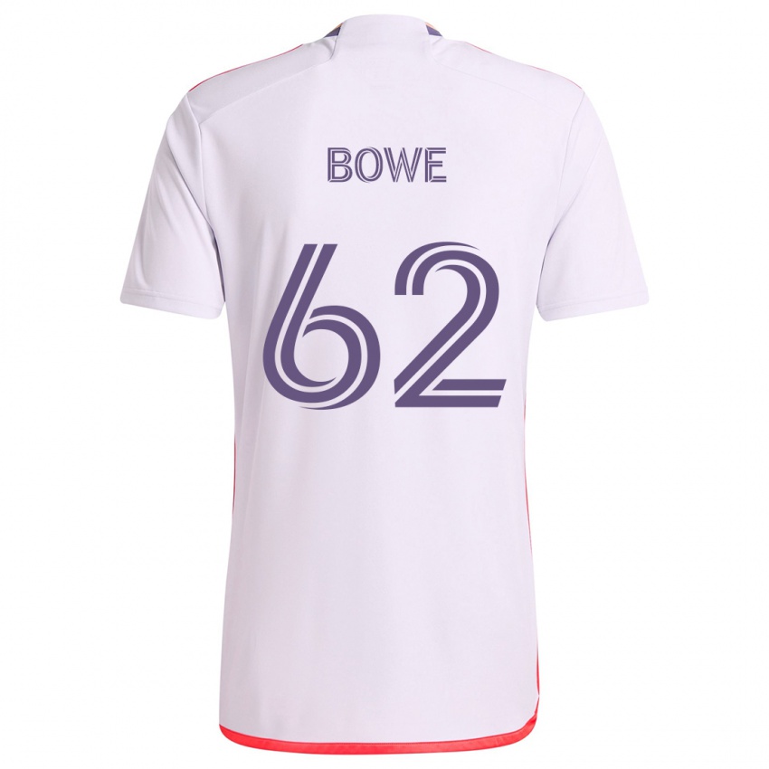 Criança Camisola Thomas Bowe #62 Branco Vermelho Roxo Alternativa 2024/25 Camisa Brasil