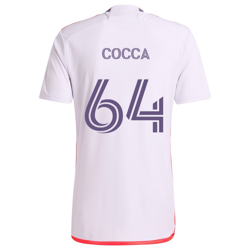 Criança Camisola Manuel Cocca #64 Branco Vermelho Roxo Alternativa 2024/25 Camisa Brasil