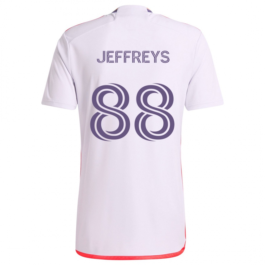 Criança Camisola Tj Jeffreys #88 Branco Vermelho Roxo Alternativa 2024/25 Camisa Brasil