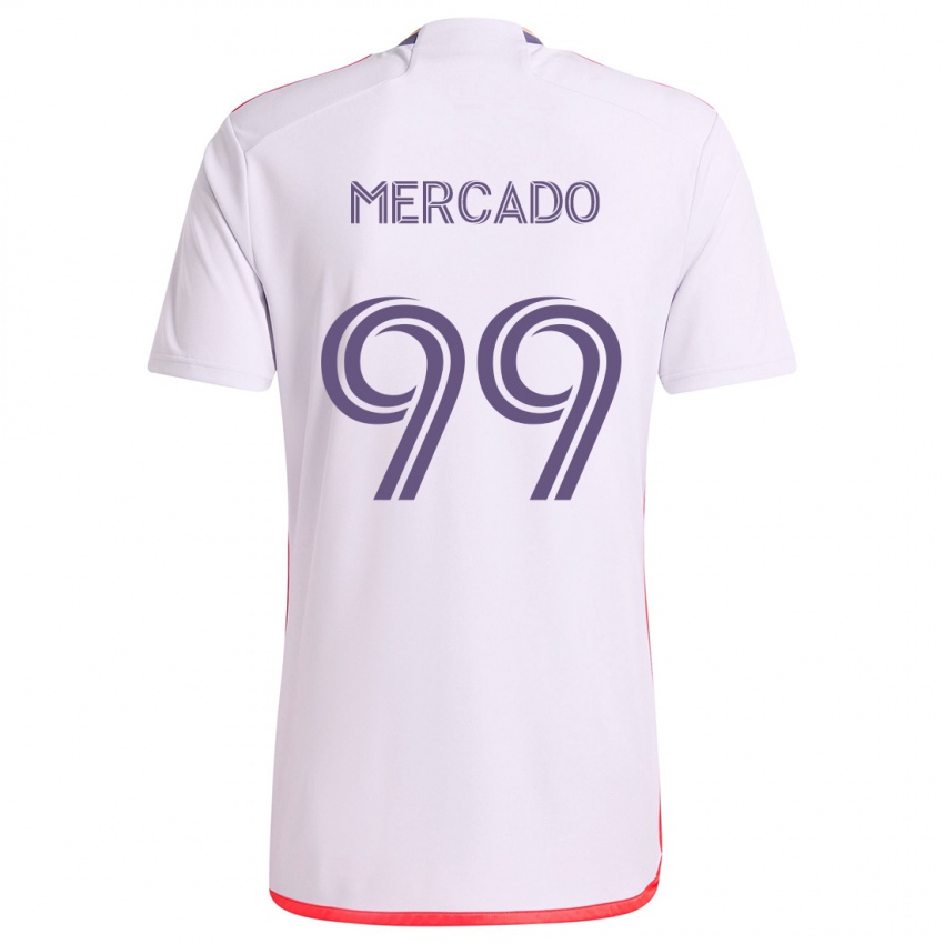 Criança Camisola Carlos Mercado #99 Branco Vermelho Roxo Alternativa 2024/25 Camisa Brasil