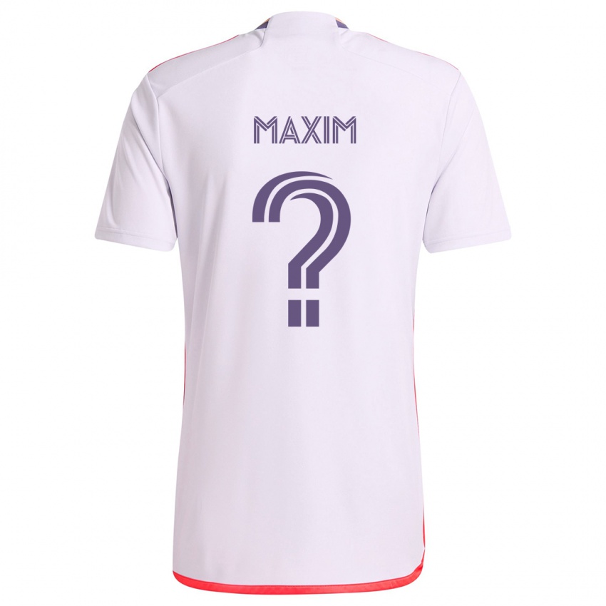 Criança Camisola Luca Maxim #0 Branco Vermelho Roxo Alternativa 2024/25 Camisa Brasil