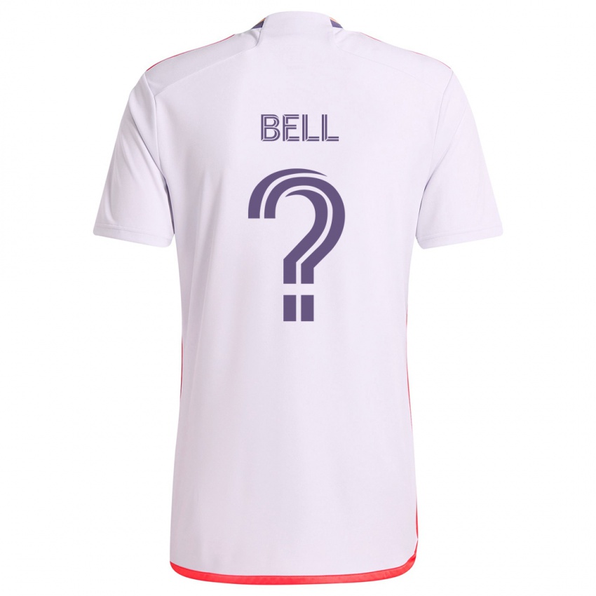 Criança Camisola Dominic Bell #0 Branco Vermelho Roxo Alternativa 2024/25 Camisa Brasil